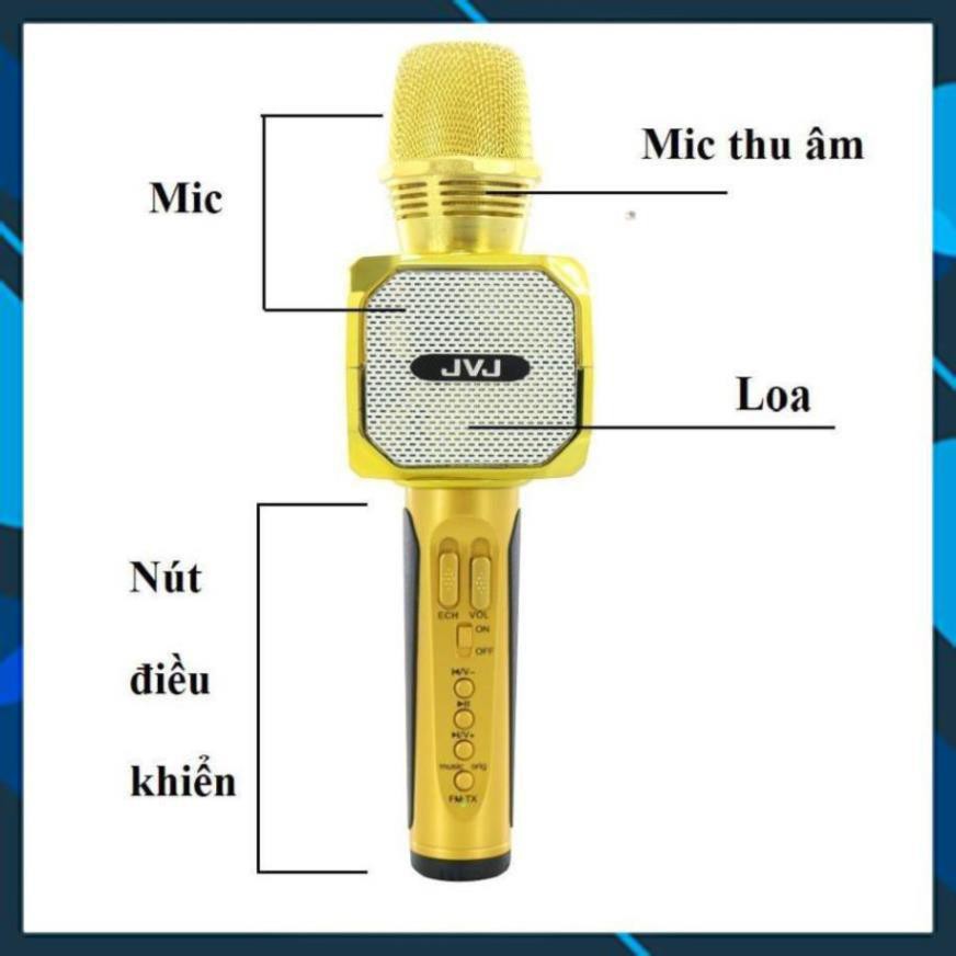 SALE SỐC  Micro Karaoke JVJ SD - 10 không dây kết nối bluetooth hỗ trợ ghi âm pass chuẩn hàng chính hãng