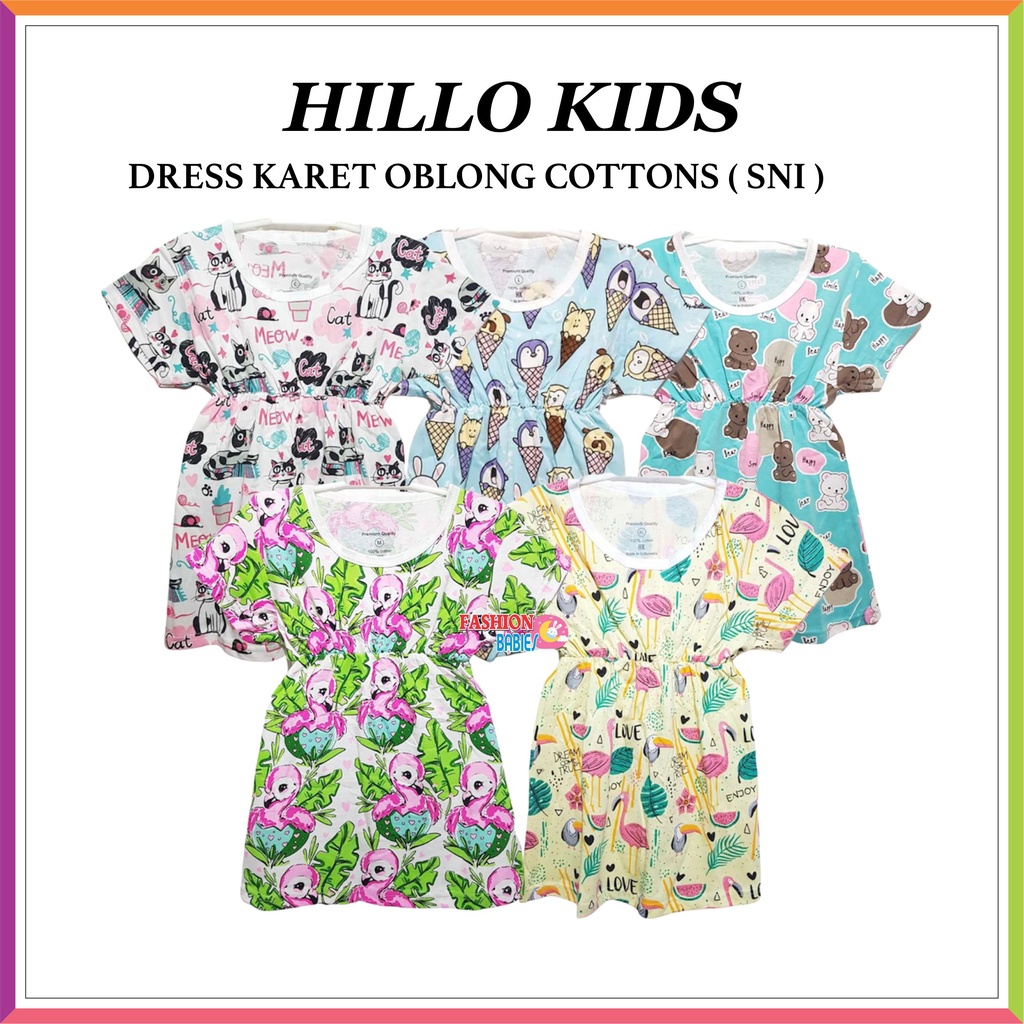 ❤ Fashionbabies ❤ Váy COTTON Trẻ Em Hillo | Đầm Cao Su OBLONG Trẻ Em Cotton 1-5 TH