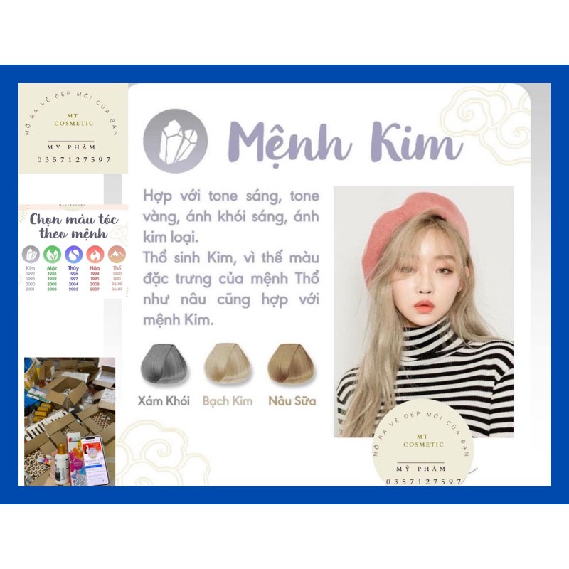 Thuốc nhuộm tóc đủ màu KHÔNG KÈM OXI