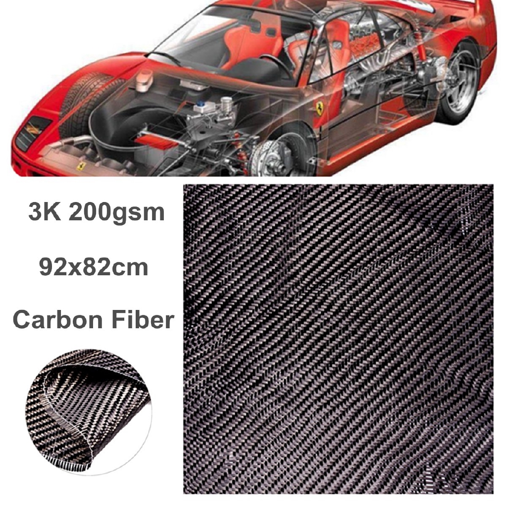 Vải sợi carbon màu trơn hiệu dongxi 36 " x32 " 3K 200gsm 2x2 cho xe đạp