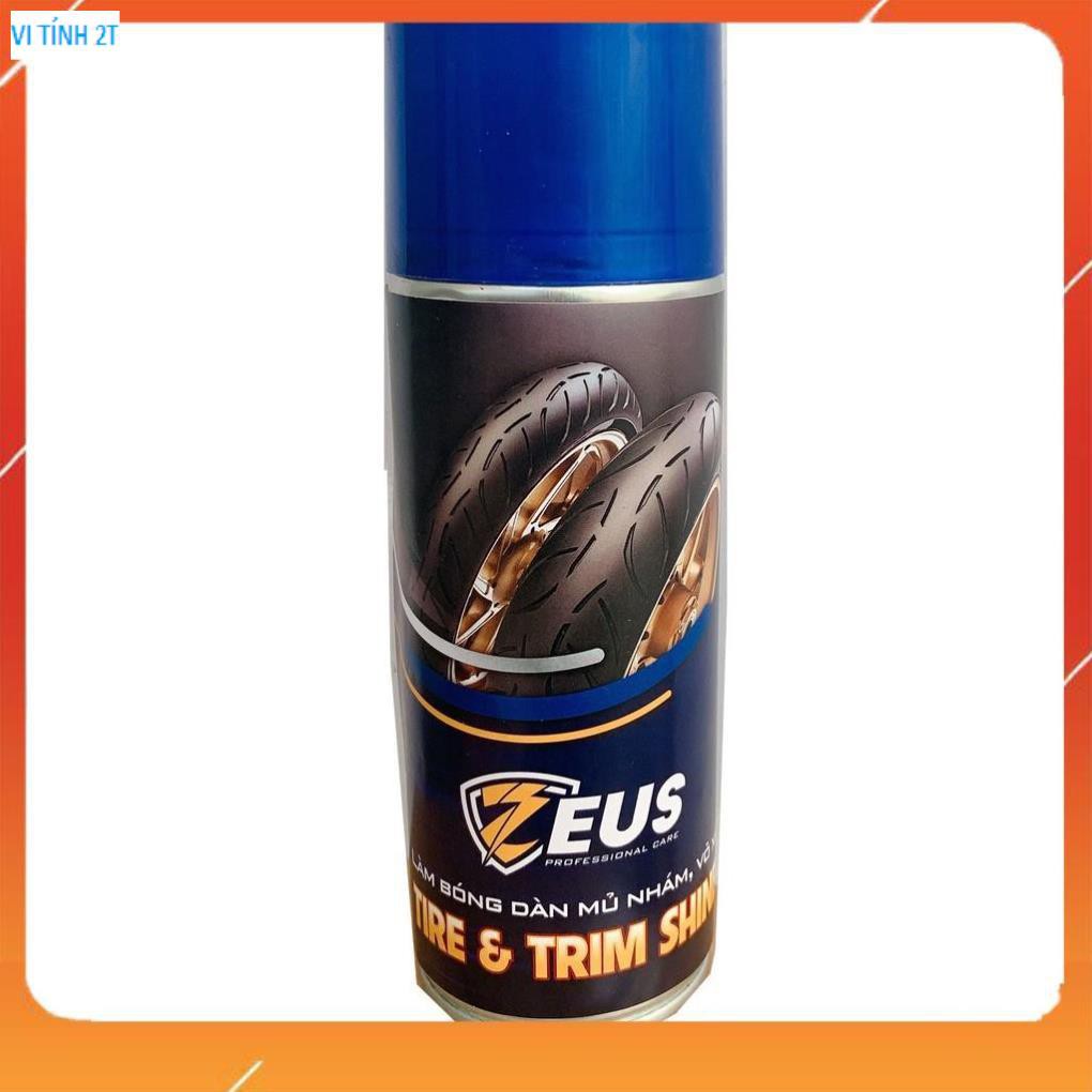 Phục hồi nhựa nhám, làm bóng vỏ ZEUS TIRE&amp;TRIM SHINE 400ML (MSP P4269)