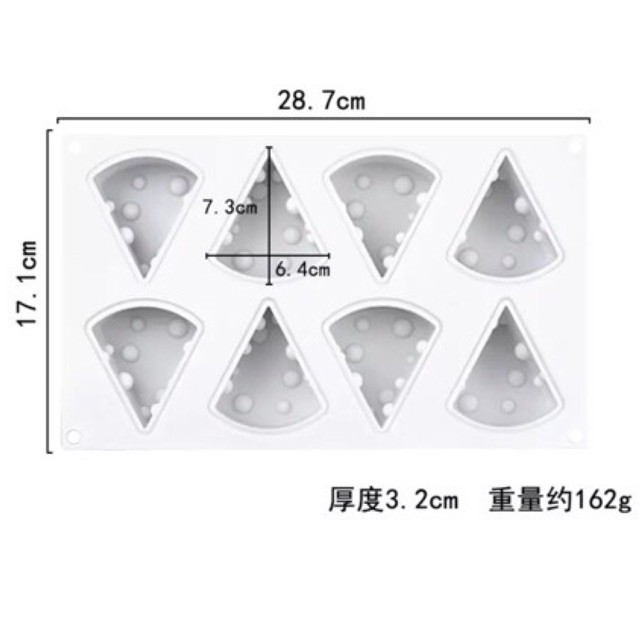 [RẺ VÔ ĐỊCH] Khuôn silicon 4D -8 viên phô mai TÔM &amp; JELLY