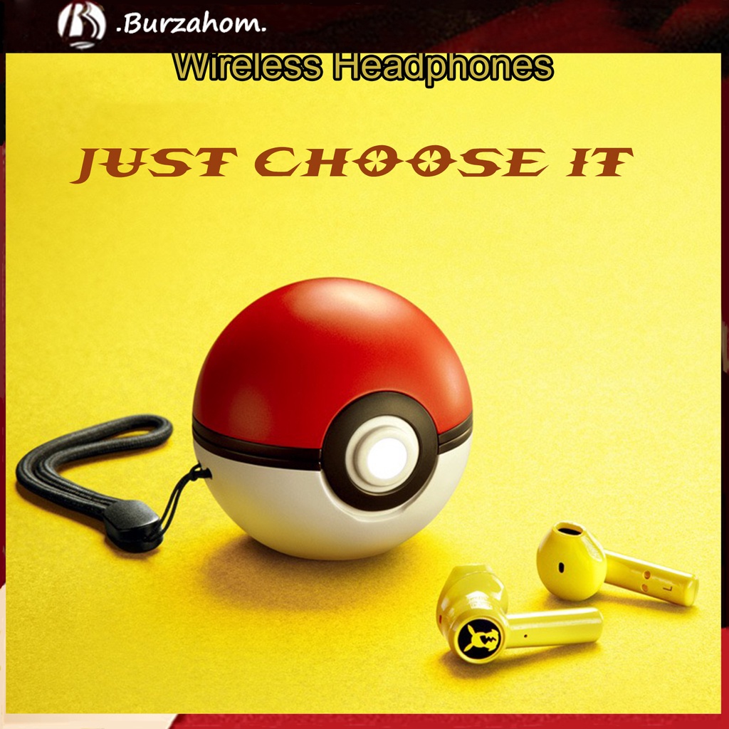 1 Bộ Tai Nghe Nhét Tai Không Dây Bluetooth Abs Hình Pikachu Cho Văn Phòng