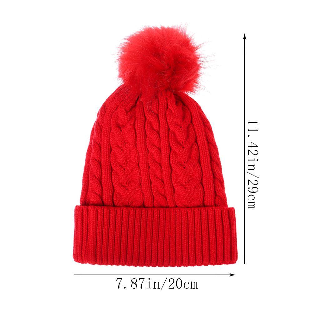 Mũ Len Beanie Đính Quả Bông Thời Trang Cho Nữ