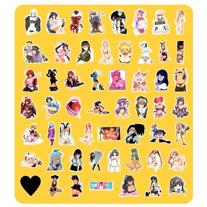 Bộ 200 / 100 Hình Dán Anime Chống Thấm Nước