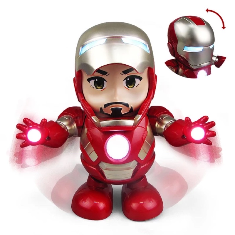 Lồng Đèn Trung Thu Pin Captain America/Iron Man Có Đèn Nhạc Cho Bé