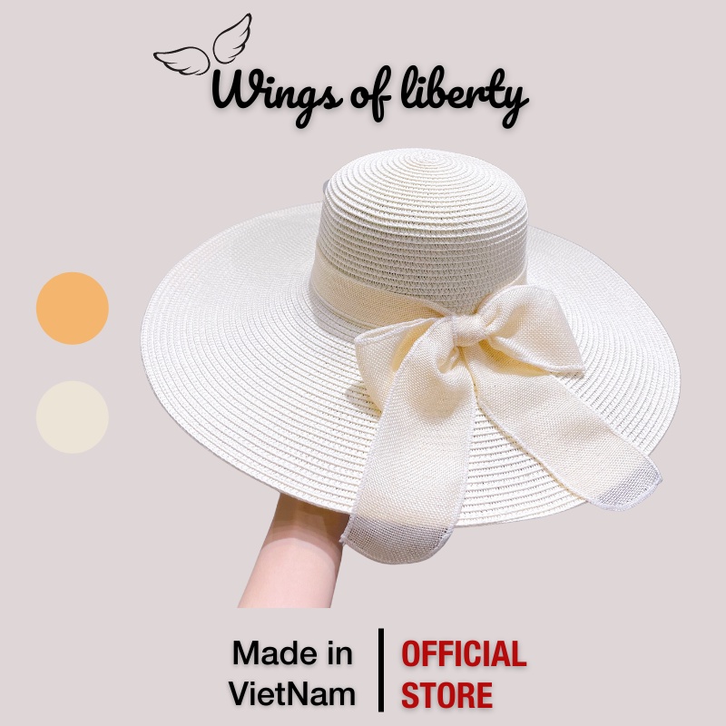Nón Cói Mềm - Mũ Cói Vành Rộng Đi Biển Wings02