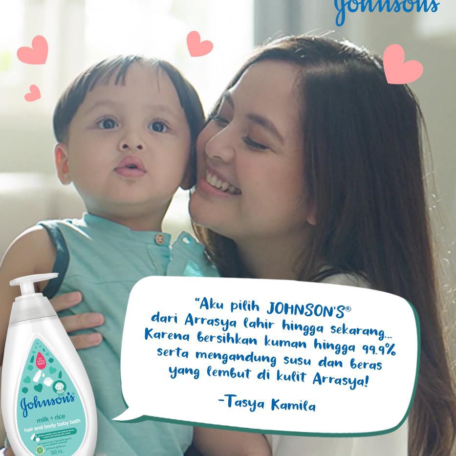 Johnson 's Milk + Rice Hair & Body Bath - Baby Bath 2 Trong 1 500ml