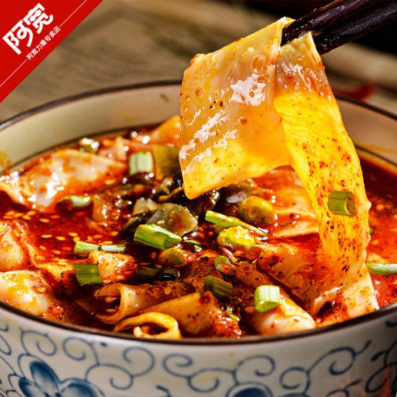 Mỳ ăn liền A Khoan sợi dẹt siêu cay-Đặc sản tứ xuyên