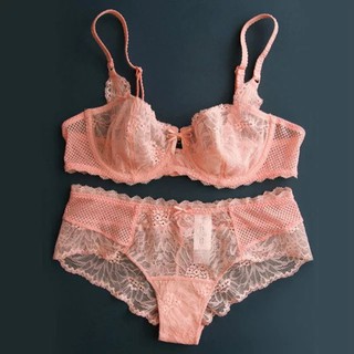 Bộ Đồ Lót Ren Sexy Có Gọng Không Đệm Siêu Mỏng S055