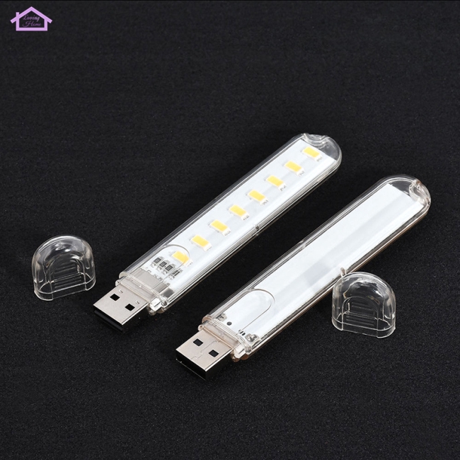 Đèn LED 8 bóng để bàn 200LM 5V sạc bằng cổng usb kích thước 101*18*9mm