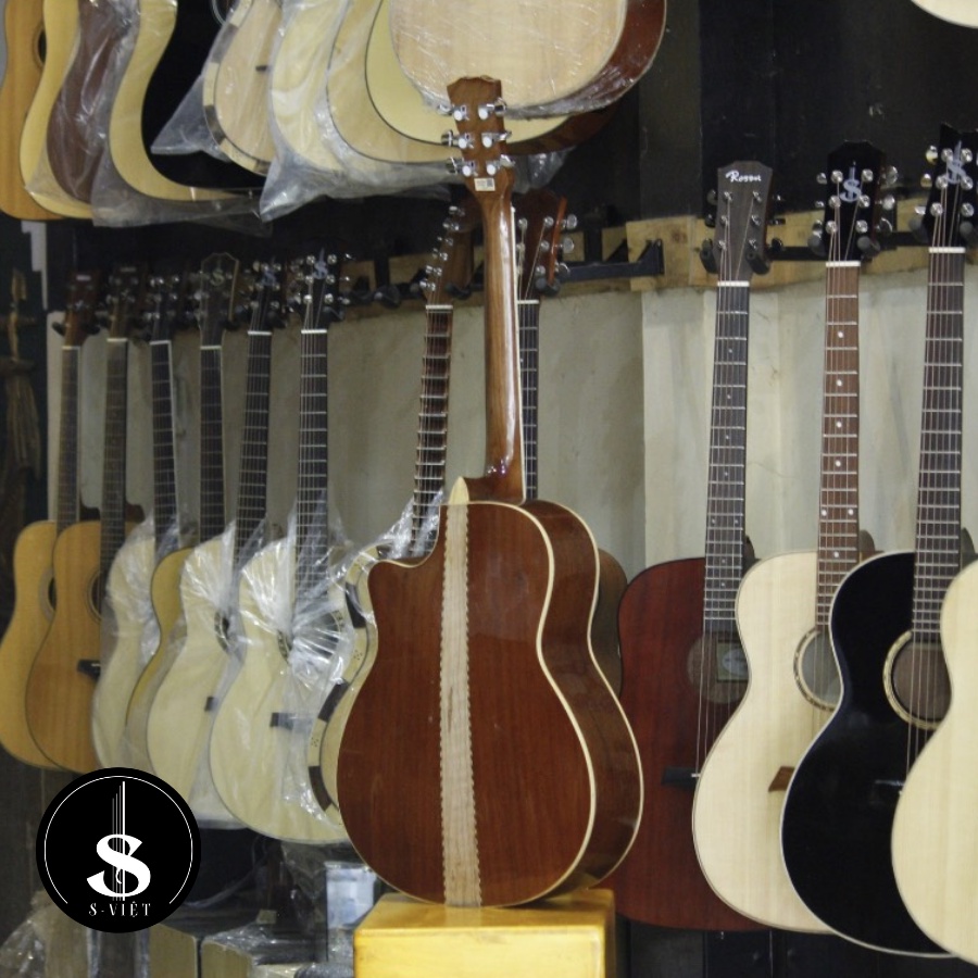 [Mã BMBAU300 giảm 10% đơn 499K] Đàn guitar acoustic cao cấp full gỗ thịt mã Custom-ES24 và Custom-ES32
