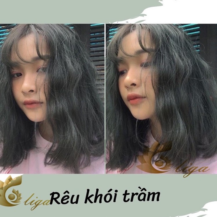 thuốc nhuộm tóc rêu khói trầm + tặng oxy trợ dưỡng - mikeche.hair