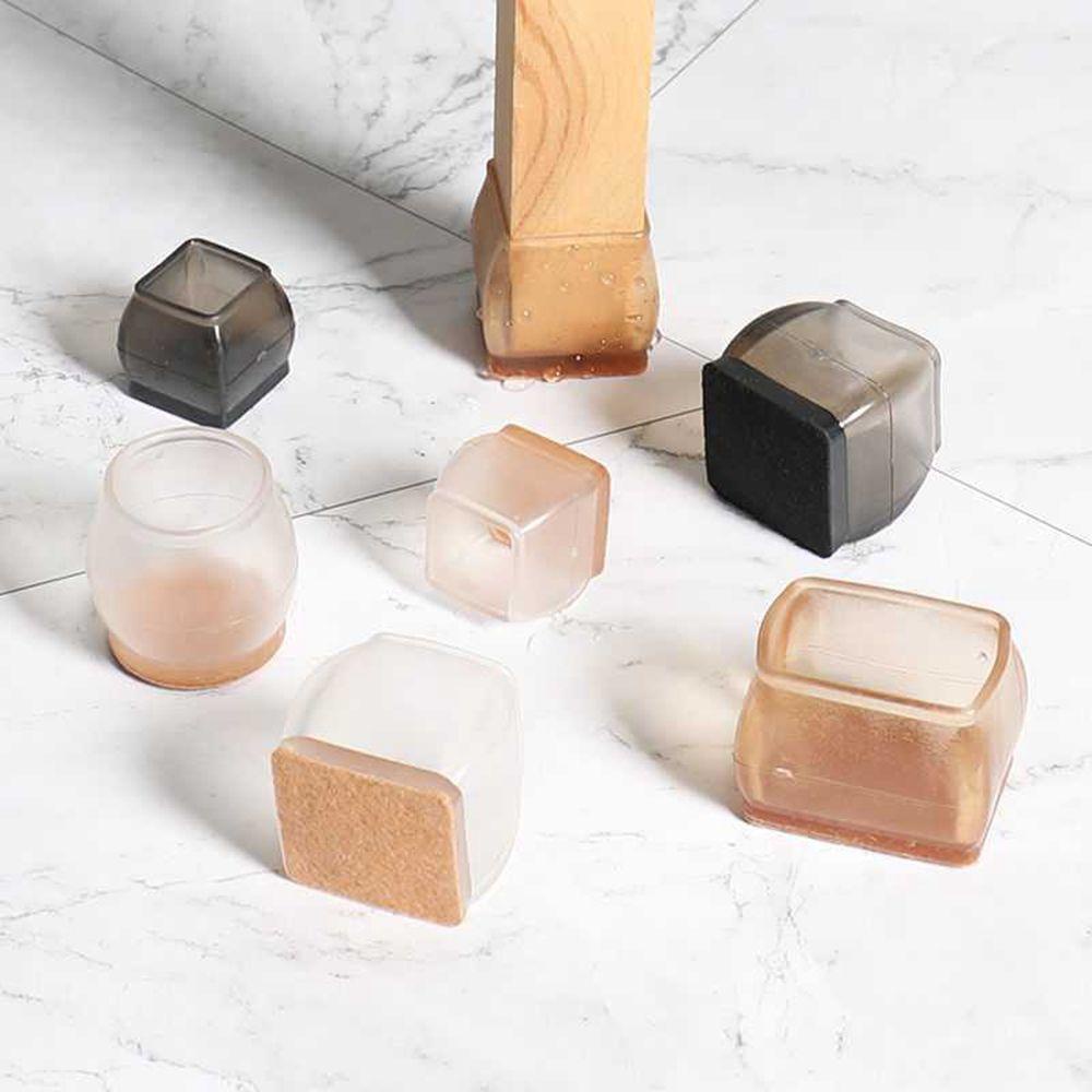 HARRIETT Miếng Đệm Chân Bàn Ghế Bằng Silicone Hình Chữ Nhật / Tròn / Chữ Nhật