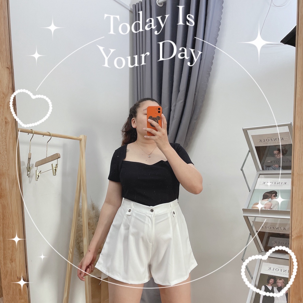 Quần Short Nữ Bigsize Lưng Cao Ống Rộng Tôn Dáng,Quần Đùi Nữ Cạp Cao Chất Tuyết Mặc Thoải Mái QM