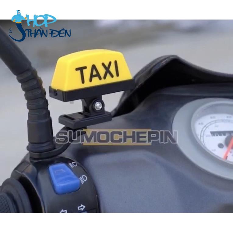Đèn led taxi gắn xe máy gắn chân gương 5 chế độ nháy LED (có kèm pad, cáp sạc, băng dính 2 mặt)