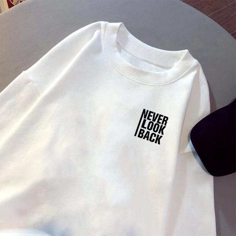 NRVP Áo thun tay ngắn cổ tròn thời trang mùa hè phong cách Hàn Quốc 2022 cho nữ