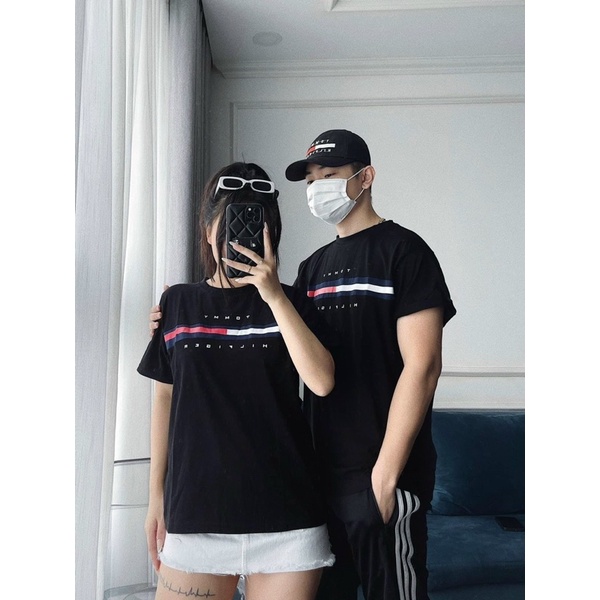 Áo phông nam nữ thêu viền ngực TM siêu hot