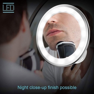 10X Magnifying Makeup Mirror with LED Light Suction Cup 360° Rotating
