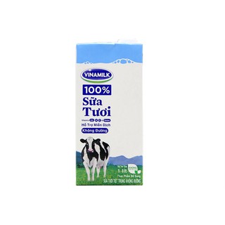 Sữa Tươi Tiệt Trùng Vinamilk 100% Không Đường 1L