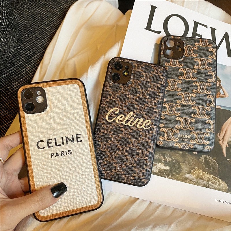 Celine Ốp Điện Thoại Da Cao Cấp Cho Iphone 11 12 Pro Xr Xmax I8 7plus