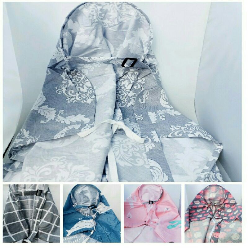 Khăn choàng, áo choàng che cho con bú nơi công cộng loại 2 lớp cotton cao cấp 65x96cm