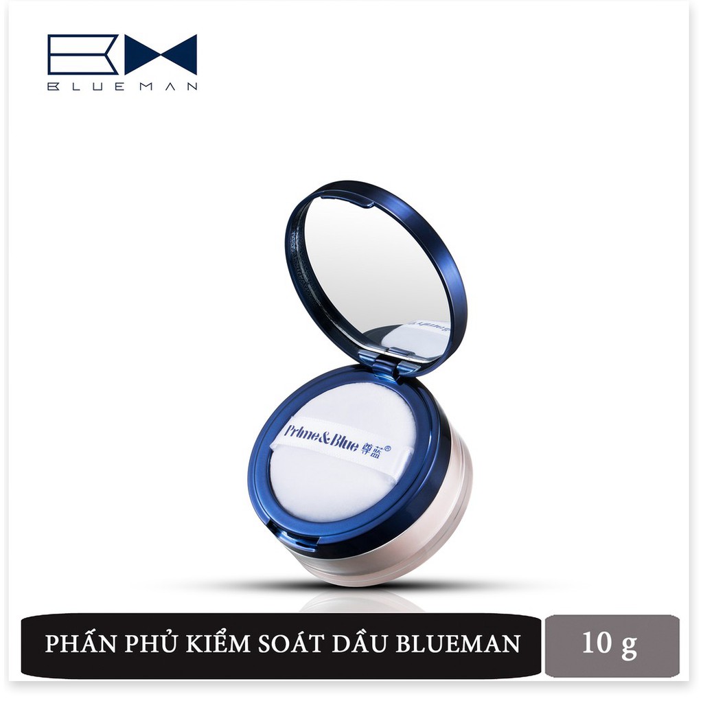 Phấn phủ trang điểm kiểm soát dầu Blueman che khuyết điểm 10g [ Chính hãng ]