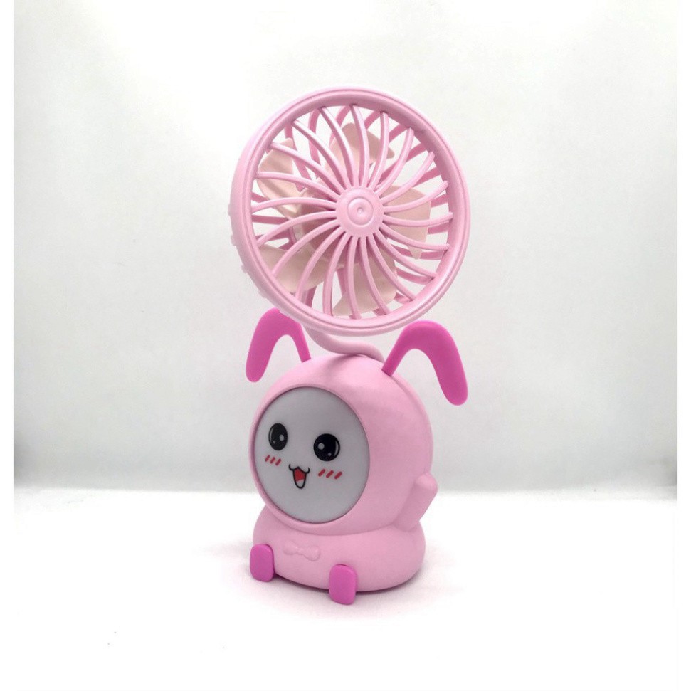 Quạt mini tích điện cầm tay quạt để bàn kèm đèn đổi màu quạt kèm đèn ngủ  | BigBuy360 - bigbuy360.vn