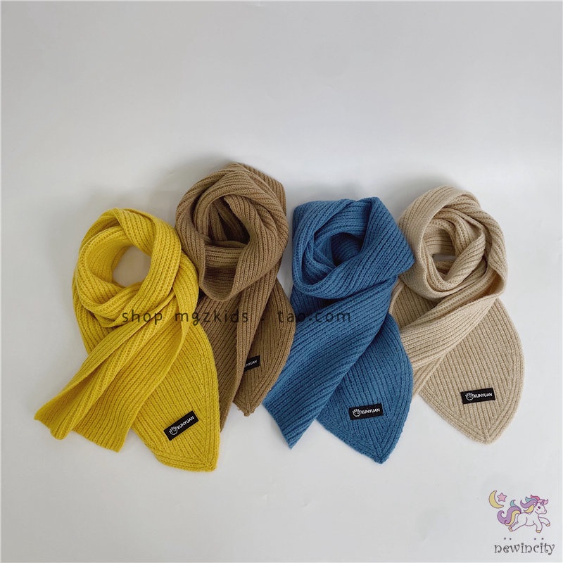 Khăn choàng dệt kim giữ ấm mùa đông phong cách Hàn Quốc dành cho trẻ nhỏ