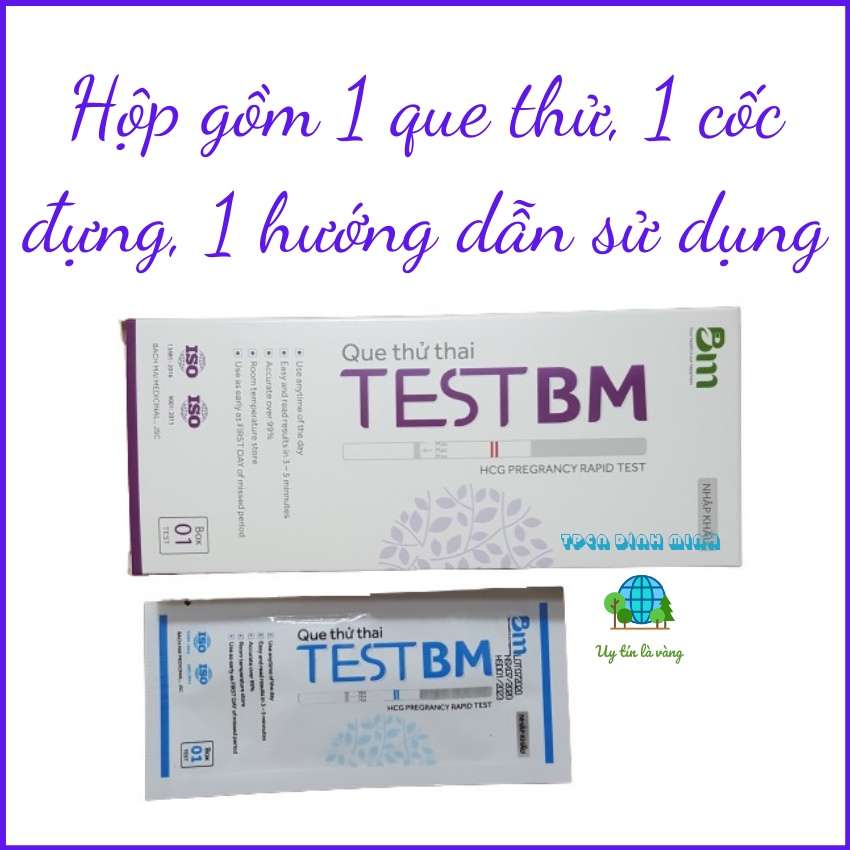 [ Che Tên SP ] Que Thử Thai Test BM, Cho Kết Quả Sớm, Dễ Sử Dụng, Hàng Chính Hãng, Kết Quả Chính Xác