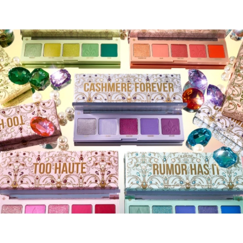 Colourpop  Bill chính hãng - Bảng phấn mắt 5 ô nhỏ gọn Too Haute, Cherish, Crush, Ballad, Amor, Lyric