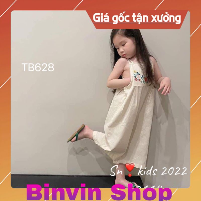 (SALE) Jum hai dây ống suôn thêu hoa cho bé gái