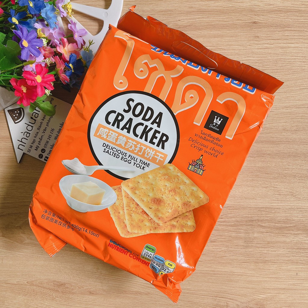 Bánh ăn kiêng soda Thái gói 380g 3 vị sữa/xilytol/ trứng muối