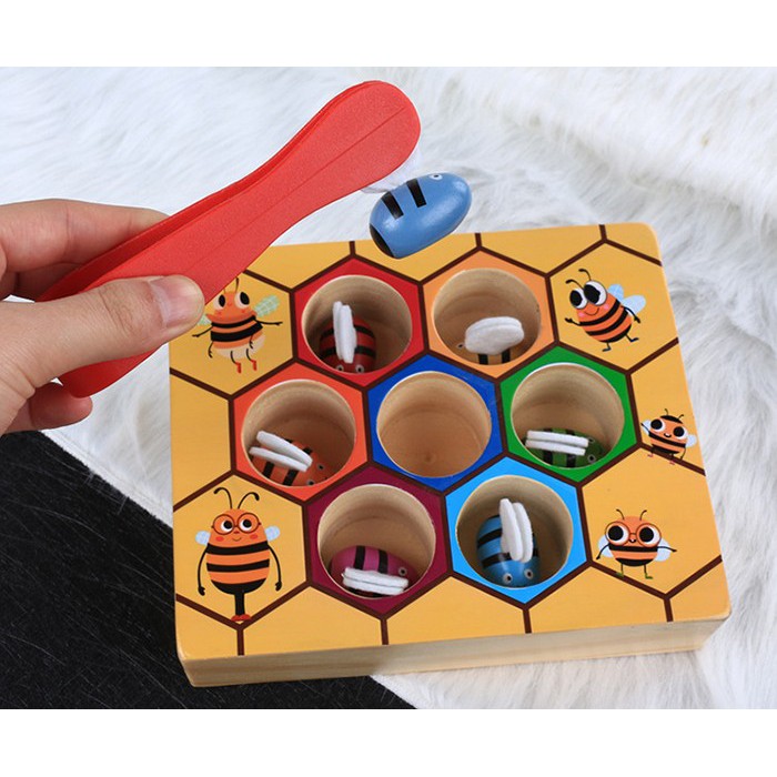 Đồ Chơi Cao Cấp Bắt Ong Vào Chuồng Đúng Màu Cho Bé BMBE1044