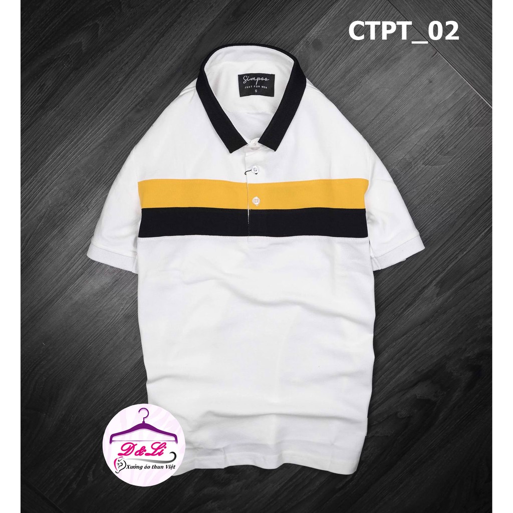 Áo thun Nam có cổ, tay ngắn 39kg -70kg cao cấp 100% cotton, phối sọc ngang đẹp xuất sắc | BigBuy360 - bigbuy360.vn