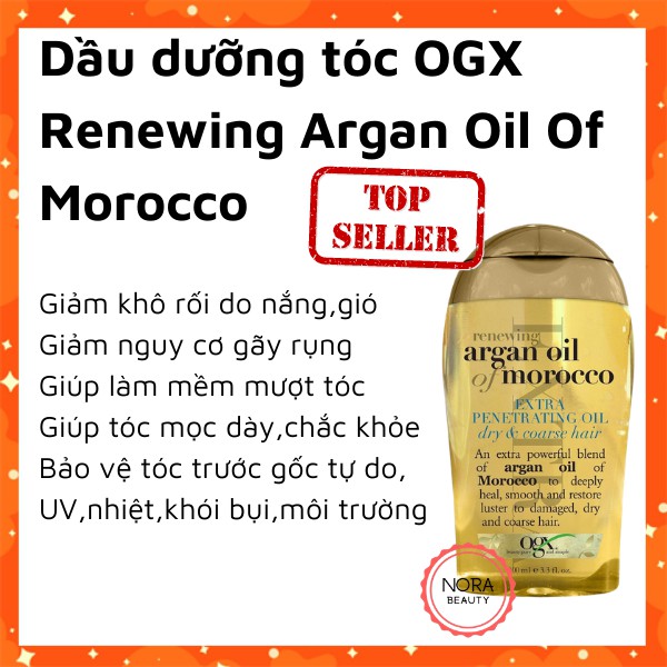 [HÀNG MỸ] Dầu dưỡng tóc OGX Renewing Argan Oil Of Morocco 100ml
