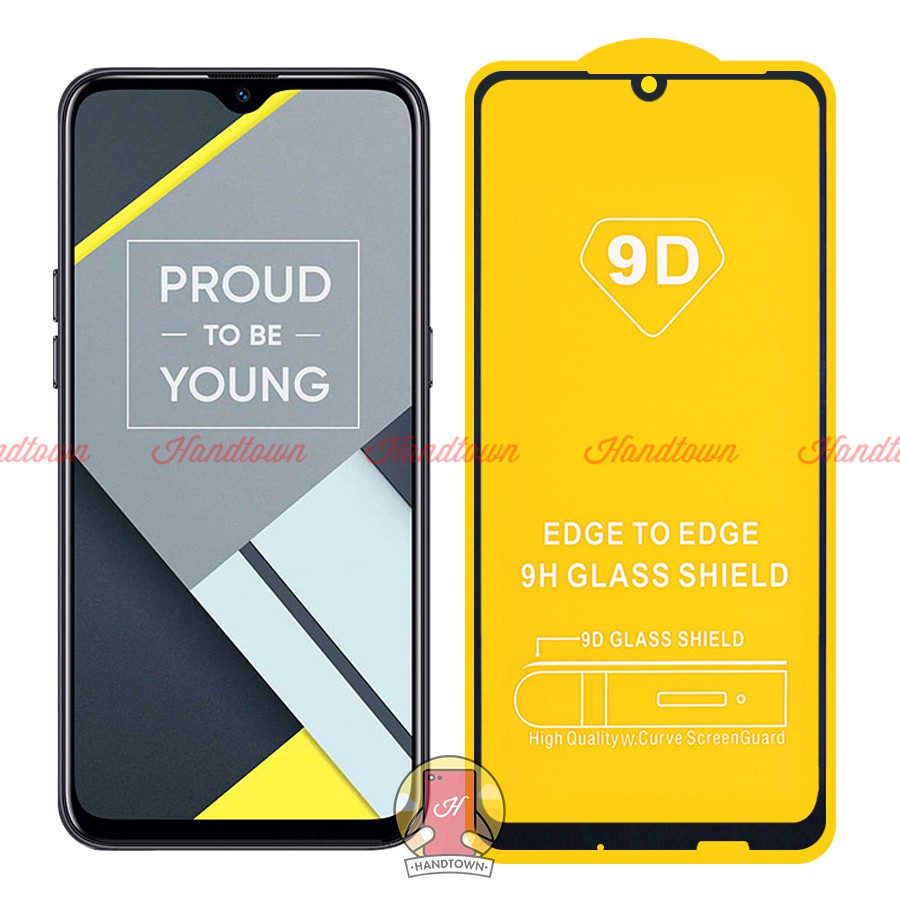 Cường Lực 9D Cho Realme C2 / Oppo A1k Full Keo Thế Hệ Mới