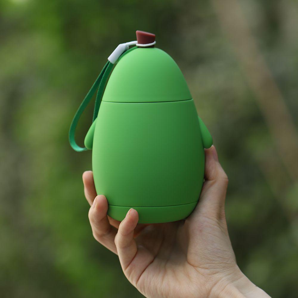 WONDER Bình Nước Hai Lớp Họa Tiết Quả Bơ Hoạt Hình Dung Tích 280ML