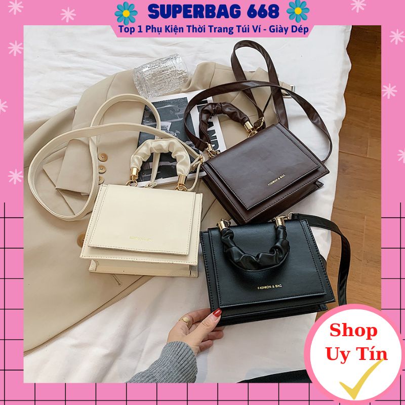 Túi đeo chéo, túi xách nữ đẹp da mềm quai dúm đi chơi phong cách hàn quốc Superbag668 271