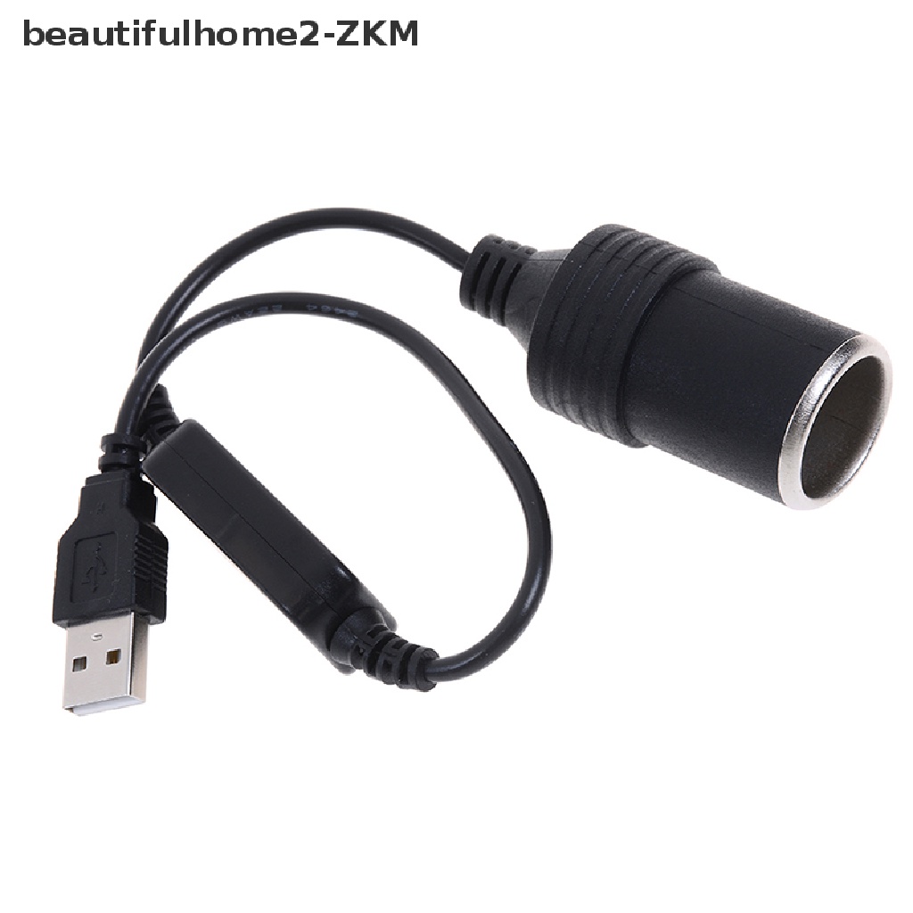 Đầu chuyển đổi USB qua tẩu sạc 5V 2A 12V 8W cho xe hơi