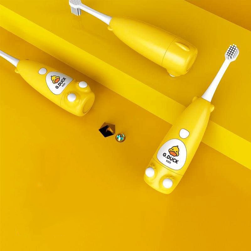 Bàn chải đánh răng tự động cho bé 1tuổi 2tuổi lông nano 5d siêu mảnh mềm hãng G Duck tặng kèm đầu thay MiibooShi S151515