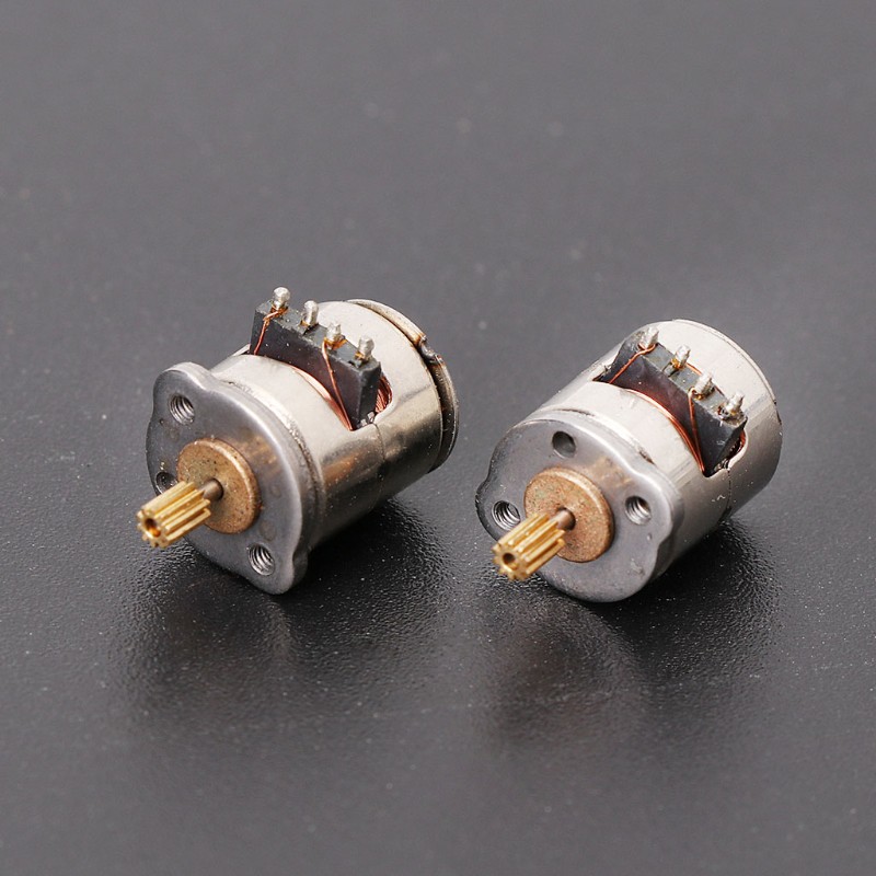 Set 10 Động Cơ Bước 3v 2 Phase 4 Dây Đường Kính 8mm Cho Máy Ảnh Kĩ Thuật Số