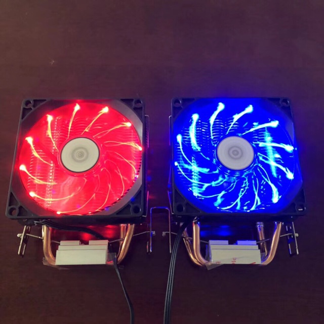 LT011 Fan Tản Nhiệt CPU Đa Năng Cool Storm CT-2U Fan Led Đỏ/Xanh 9cm