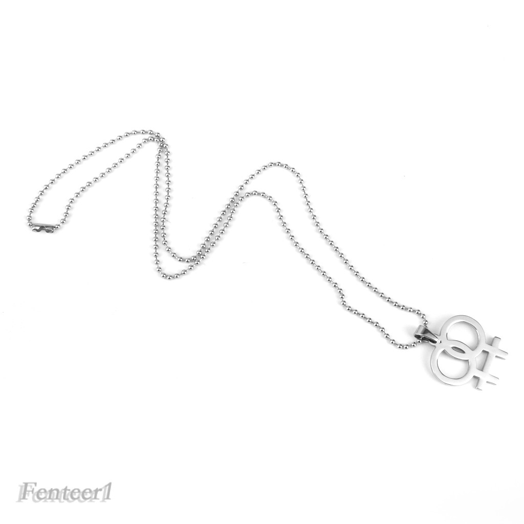 Dây chuyền mặt hình biểu tượng LGBT bằng thép không gỉ