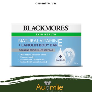 Xà bông tắm Vitamin E kết hợp nhau thai cừu Blackmores (Blackmores Natural Vitamin E + Lanolin Body Bar)