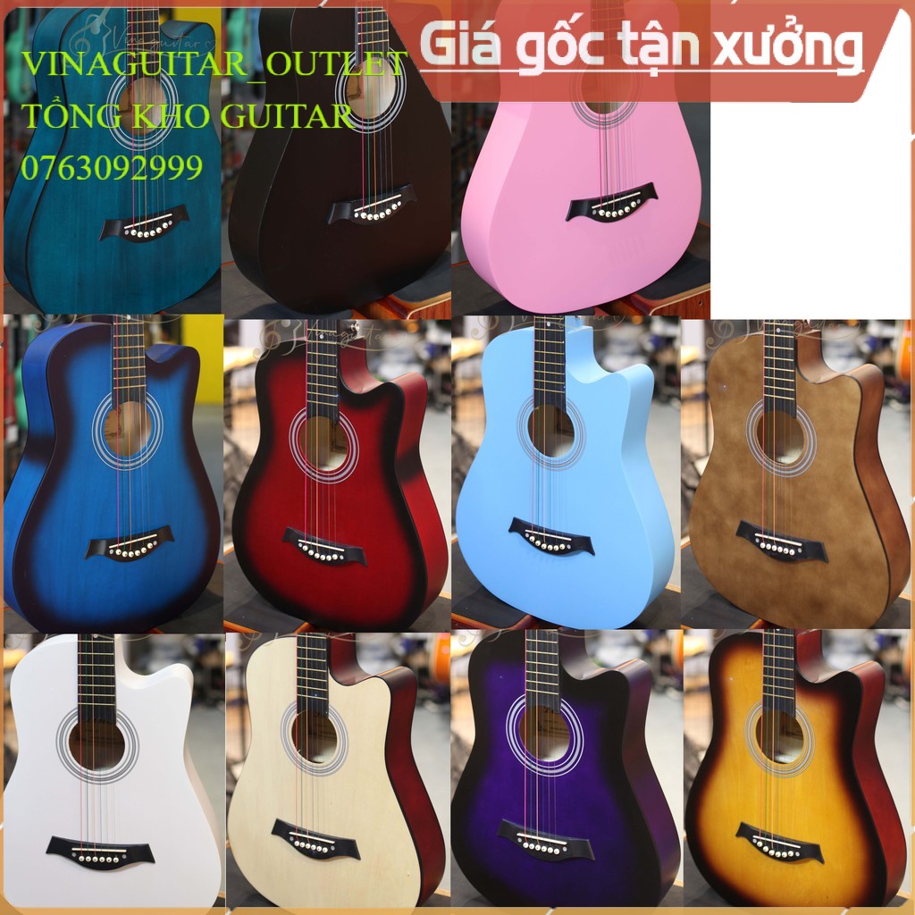 Đàn Guitar Acoustic 3/4 Linda- Tặng Full 12 Phụ Kiện- Phân phối chính hãng bởi Vinaguitar