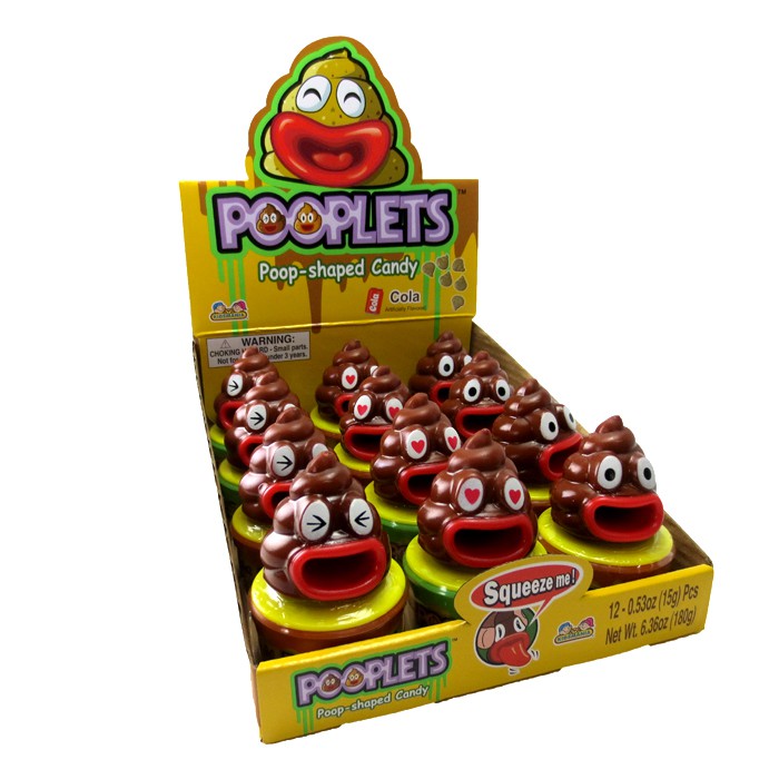 Kẹo đồ chơi Shit bóp Kidsmania Pooplets vị Cola 15gr siêu hot