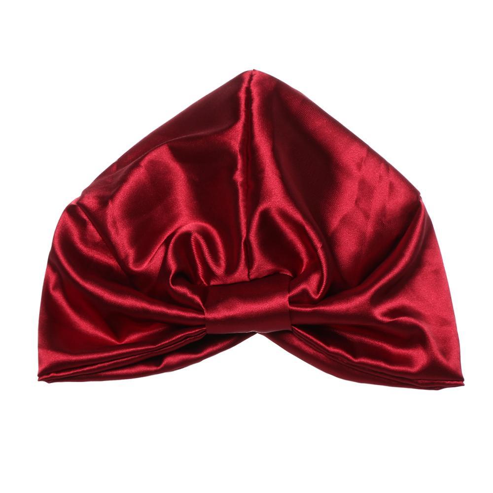 MAXG Mũ Turban Vải Satin Thời Trang Cho Nữ