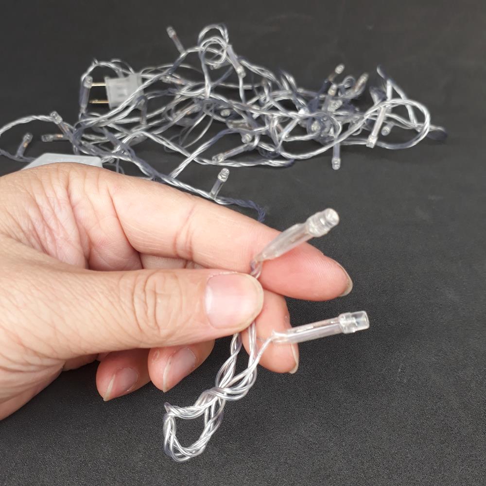 Dây đèn led trang trí cây thông noel tết phòng ngủ loại nháy kim dài 4m mã 26001