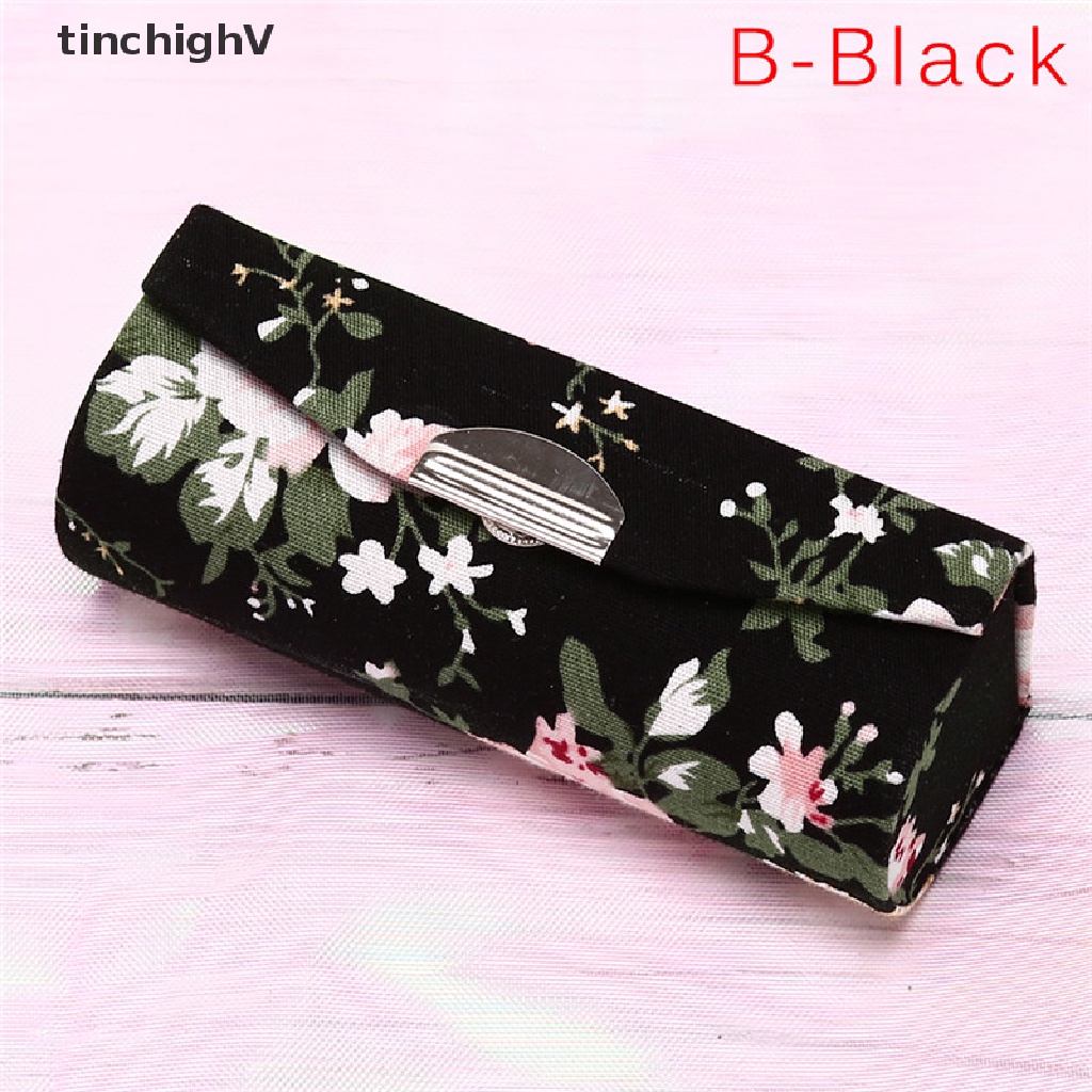 Hộp Đựng Son Môi Họa Tiết Hoa Thêu Phong Cách Retro Kèm Gương Tiện Dụng